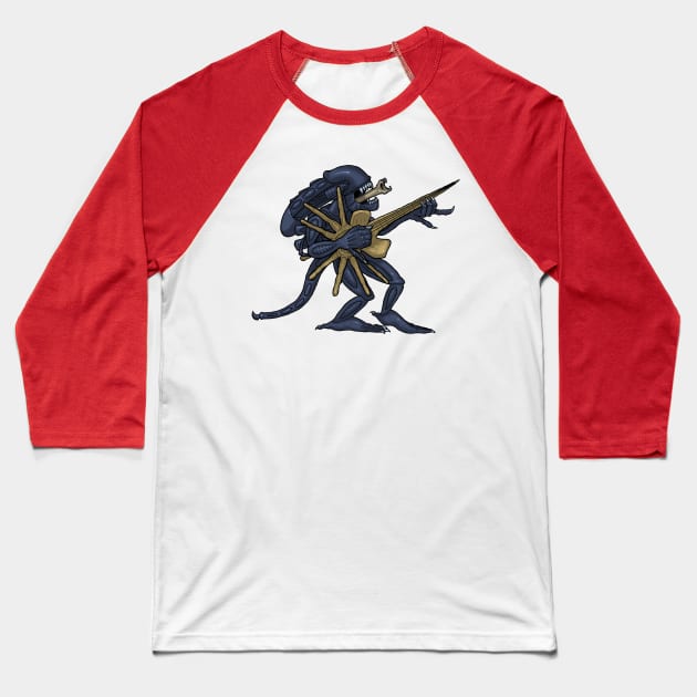 Aliens: "Let's Rock!!!" Baseball T-Shirt by Evarcha